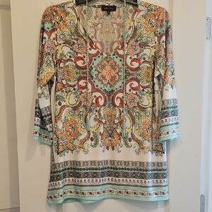 Melissa Paige Multicolor Paisley Blouse